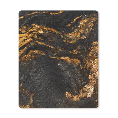 Produktbild von MuchoWow® Mauspad Mousepad Marmor - Limette - Schwarz - Gold - Marmoroptik - Luxus 30x40 cm - Mousepads - Maus Mat - Pad - Mausunterlage - Mausmatten