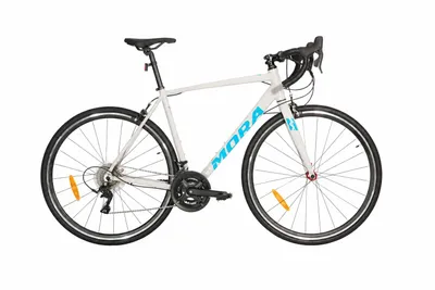 Produktbild von „MORA“ Alu Gravelbike 700cx32c 2x8s Dual Shifter RH 54 grau, KI-generiertes Bild