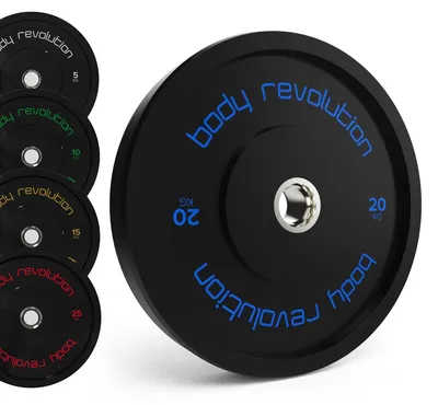 Productafbeelding van Body Revolution Olympische zwarte gewichtsschijven, set van 100 kg