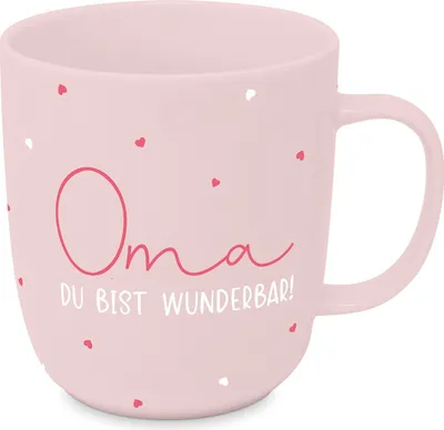 Produktbild von PPD Oma Mug 2.0 D@H, Henkelbecher, Kaffeetasse, Becher, Tasse, New Bone China, Rosa, 400 ml, 561102074