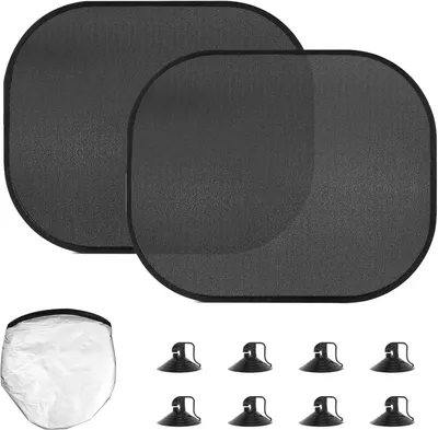 Obrázok produktu pre Autoslnečná clona pre bábätko 44 x 37 cm, 2 kusy, UV ochrana, s 8 prísavkami, pre autookná