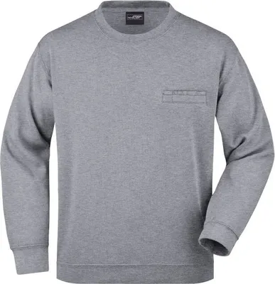Produktbild von Klassisches Sweatshirt mit Brusttasche grey-heather, Gr. XL