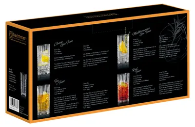 Immagine prodotto di Nachtmann Square Longdrink, 4er Set, Longdrinkglas, Trinkglas, Kristallglas, 445 ml, 101049