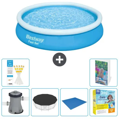Image de Bestway Fast Set, piscine ronde - 366 x 76 cm - 5 pièces, modèle S198