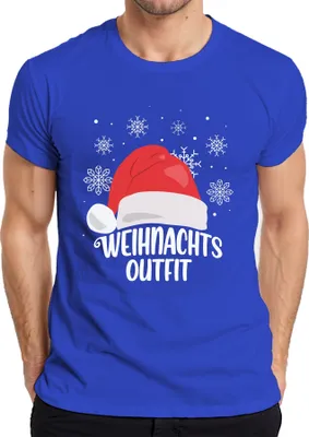 Produktbild von Weihnachtsoutfit Santa Hut - Weihnachten Weihnachtsgeschenk Christmas Herren T-Shirt, Blau, XXL