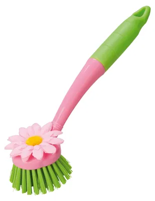 Produktbild von haug bürsten Spülbürste Flower Grün / Rosa - harte Borsten, PET Kunststoff - 45102_24