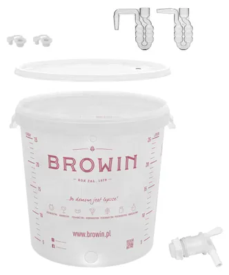 Produktbild von Browin Gärbehälter 30 L Mit Etikett Und Ablasshahn