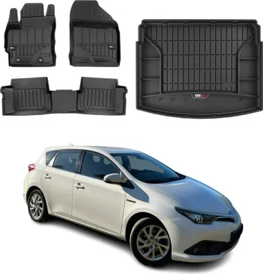 Produktbild von OMAC Fußmatten & Kofferraumwanne Set für Toyota Auris 2012-2018 Schwarz Gummi 4x