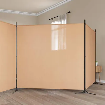 Productafbeelding van Beige Paravent met 4 Panelen 698 x 180 cm