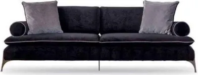 Produktbild von Sofa 4 Sitzer Sofas Schwarz Stoff Wohnzimmer Luxus Modern