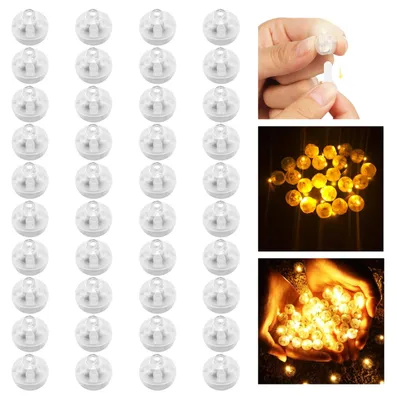 LED-Ballonlichter, 50 Stück, rund, warmweiß, für Partys