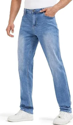 Produktbild von Zylioo Herrenjeans Slim Fit Lang Bequem Dunkelblau Größe 34