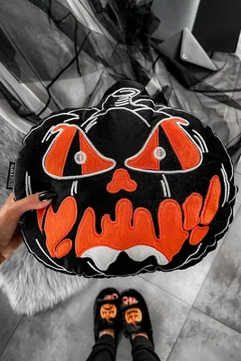 Produktbild von KILLSTAR Samt Kissen - Pumpkin Filled