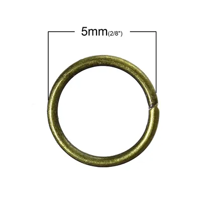 100 Verbindungsringe, Biegeringe, Binderinge 5 mm antikbronze