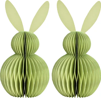 Produktbild von Osterdeko Osterhasen zum Hinstellen grün 2er Set Dekofiguren