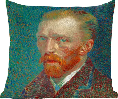 Produktbild von MuchoWow® Zierkissen Sofakissen Wohnzimmer Dekokissen 60x60 cm Selbstporträt - Vincent van Gogh - Sitzfläche - Foto Polster