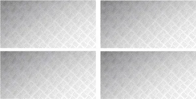 Produktbild von vidaXL Treppe Tritt Rechtwinklig 4 pcs Silber 100 x 50 cm Aluminium