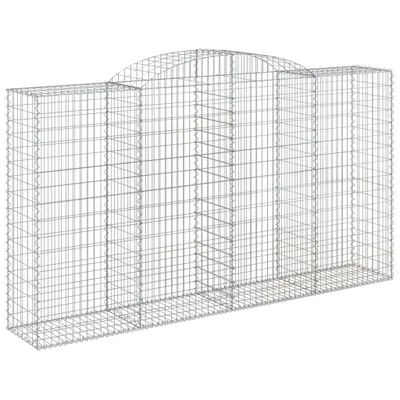 Obrázek produktu pro vidaXL Gabion s vysokým obloukem 300x50x160/180 cm Pozinkované železo
