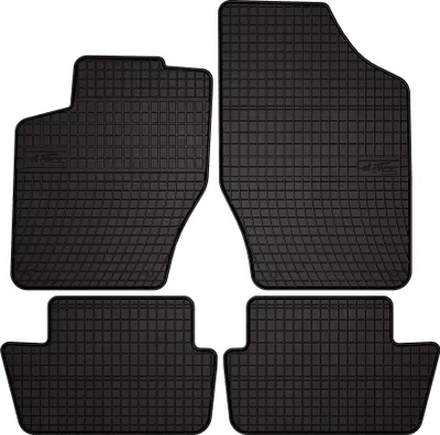Produktbild von Gummifußmatten passend für Peugeot 307 (Schrägheck, Kombi, SW, Bj. 2001-2009) –  schwarz, passgenau, mit Befestigungen set 4 Stk. - Gummi-Automatten