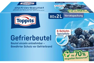 Obrázek produktu pro TOPPITS 4008871208125 Sáček do mrazničky, 80 x 2 litry, 220 x 240 mm