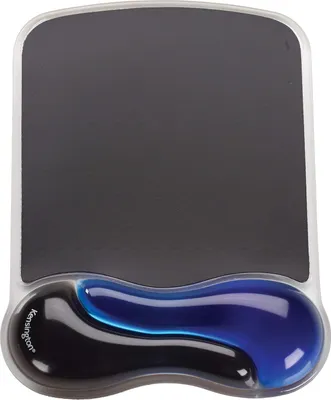 Produktbild von Duo-Gel-Mauspad mit Handballenauflage, ergonomisches Mauspad mit Handgelenkstütze zur Schmerzlinderung, bequemes, rutschfestes Gel-Mauspad für Computer, Laptop, Büro und Zuhause, 24,4 x 19,3 cm, Blau K62401AM