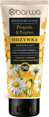 Zdjęcie produktu dla Odżywka Do Włosów Cienkich I Przetłuszczających Się Barwa Receptury Natury Z Propolisem 200 Ml