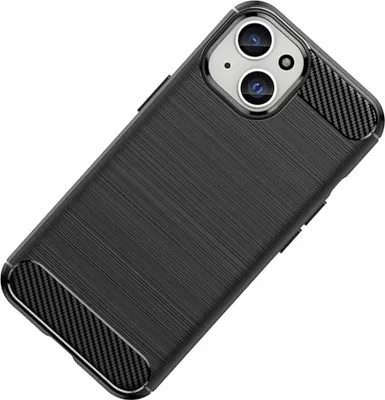 Image de Étui flexible en carbone pour Iphone 15 Plus Étui en carbone - Noir