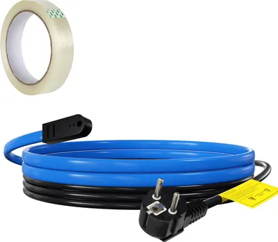 Image de Câble chauffant Peviasot, 2 mètres, 34W, avec thermostat automatique, indice de protection IP68, câble de protection contre le gel, pour chauffage de tuyaux, idéal pour les canalisations d'eau, inclut 10 mètres de ruban