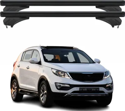 Image de Barres de toit Menabo pour KIA Sportage SL 2010-2016 Aluminium Noir 2x