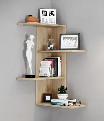 Produktbild von VCM Holzregal hängend | platzsparendes Regal | Maße:  H. 77 x B. 45 x T. 45 cm | Elegantes Regal hängend | Aufbewahrungsregal | Bücherregal | Wandboard - Regal Balos