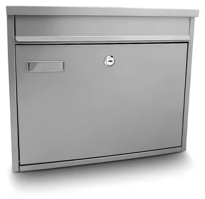 Produktbild von Grauer Metall-Briefkasten zur Wandmontage