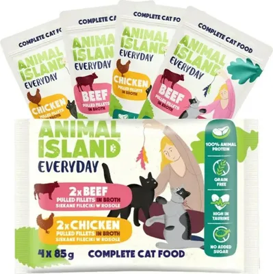 Produktbild von Katzenfutter ANIMAL ISLAND Huhn 4 x 85 g