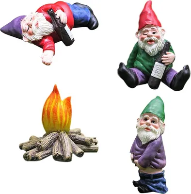 Produktbild von Gartenzwerg-Figuren-Set – bezaubernde Feengarten-Dekoration für draußen