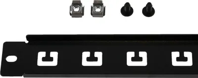 Produktbild von Rockstable 1 HE 19" Rangierpanel, Kabelmanagementtafel, SPCC, Stahl, Schwarz, 1 Stück(e)