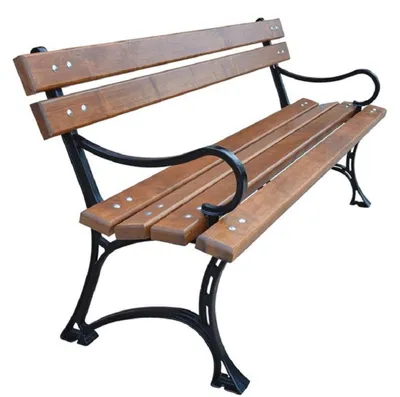 Image de Casa Padrino Banc de jardin Art Nouveau Marron / Noir 150 x 40 x H. 75 cm - Banc avec accoudoirs - Meubles de jardin