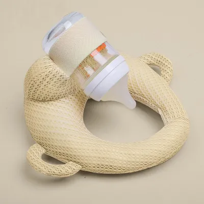 Produktbild von Stillkissen mit Flaschenhalter Ergonomische Freihandhilfe ideales Geschenk zur Babyparty, zum Geburtstag oder zu Weihnachten Beige