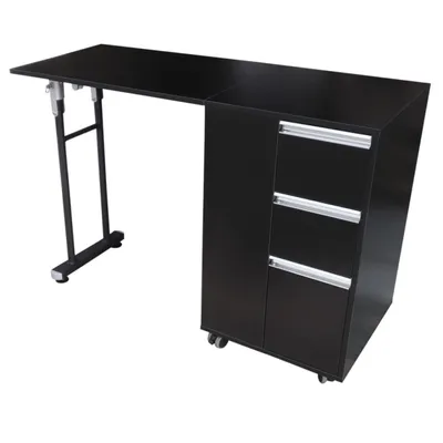 Image de NAXOS Table de manucure pliante Noir