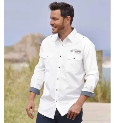 Image de Atlas For Men - Veste aviateur « Highlands Adventure » pour homme AF1557 (XL) (blanc)