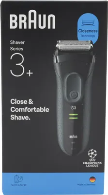 Obrázok produktu pre Braun Serie 3 3000S, Planžetový holiaci strojček, Šedá, Nabíjanie, Striedavé napájanie / batéria, Nikel-Metal Hydrid (nimh), Zabudovaná batéria