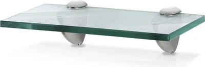 Immagine prodotto di TolleTour Mensola in vetro 20x10x0,8 cm con supporto Mensola in vetro Mensola da parete Mensola da bagno Mensola da appendere Mensola in vetro trasparente