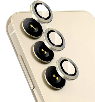 Obrázek produktu pro Pro Samsung Galaxy S24 Aluminium Ring Camera + H9 Tvrzené tvrdé sklo Gold
