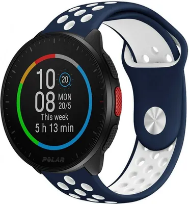 Produktbild von Strap-it Polar Pacer Sportarmband (Blau/Weiß)