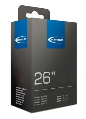Produktbild von Schwalbe 10425311, Dunlop-Ventil, 26", 40 - 62 mm, 4 cm, Gummi, Schwarz