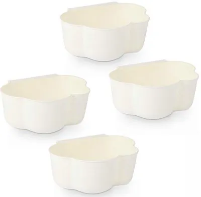 Image de Poubelles de cuisine - Lot de 4 rangements peu encombrants pour les déchets alimentaires