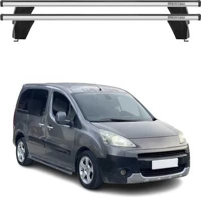 Image de Barres de toit Transversales pour Peugeot Partner Tepee 2008-2018 Alu Gris 2x