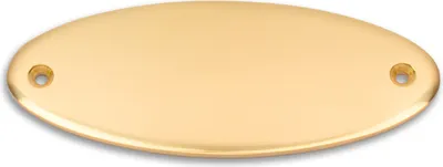 Produktbild von Metallschild »Messingschild, oval - 115 x 45 x 3 mm - Form C«, Messing, oval, Innen- und Außenbereich