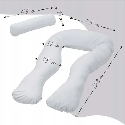 Image de Coussin de grossesse en U pour dormir et allaiter avec housse amovible, gris clair