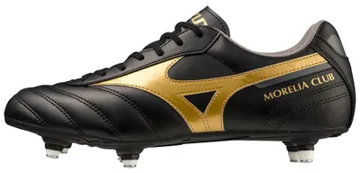 Image de Chaussures de football Mizuno Morelia II Club SI, couleur noire et or, taille 40,5