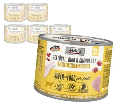 Zdjęcie produktu dla MAC's Cat Mokra Karma Dla Kota Drób Żurawina 6x200g