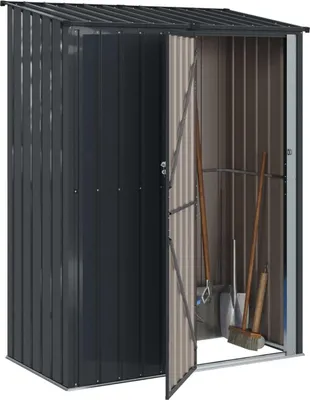 Produktbild von "Winter Sale" Mülltonnenboxen - Anthrazit Gartenhütten Anthrazit 153,5x86x200cm Metall DE8992394